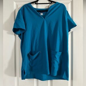 KOI Sapphire Scrub Top - Blue